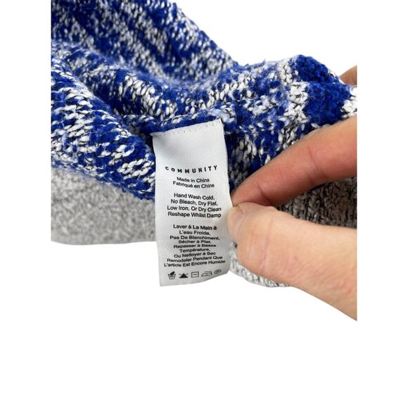 Aritzia Community Iconic Cape Cardigan Aztec Open Front Grey Blue XS/S - Picture 4 of 8